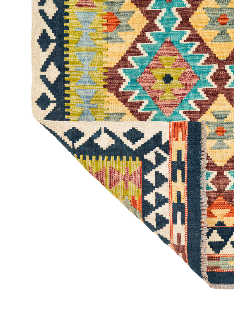 Modern Afghan Shirvan Kilim 4'8" x 3'5"