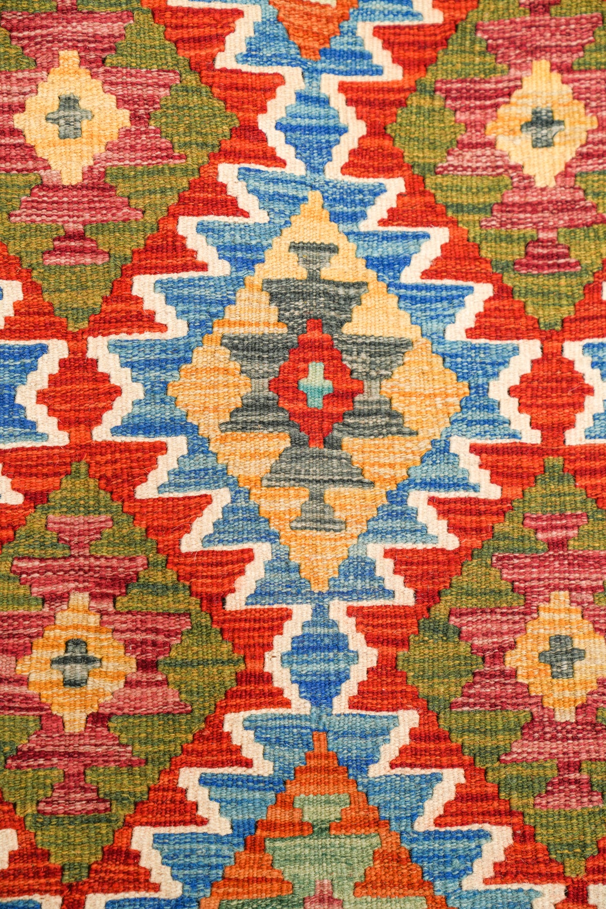 Modern Afghan Kazak Kilim 4'2" x 2'9"