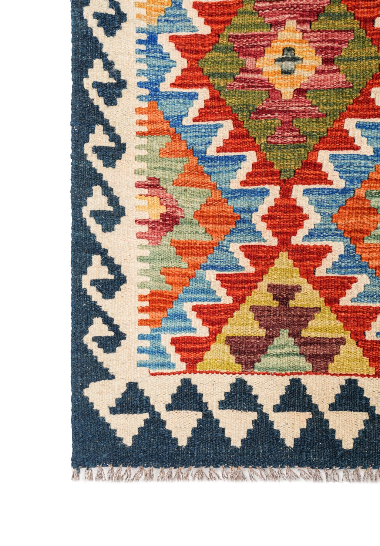Modern Afghan Kazak Kilim 4'2" x 2'9"