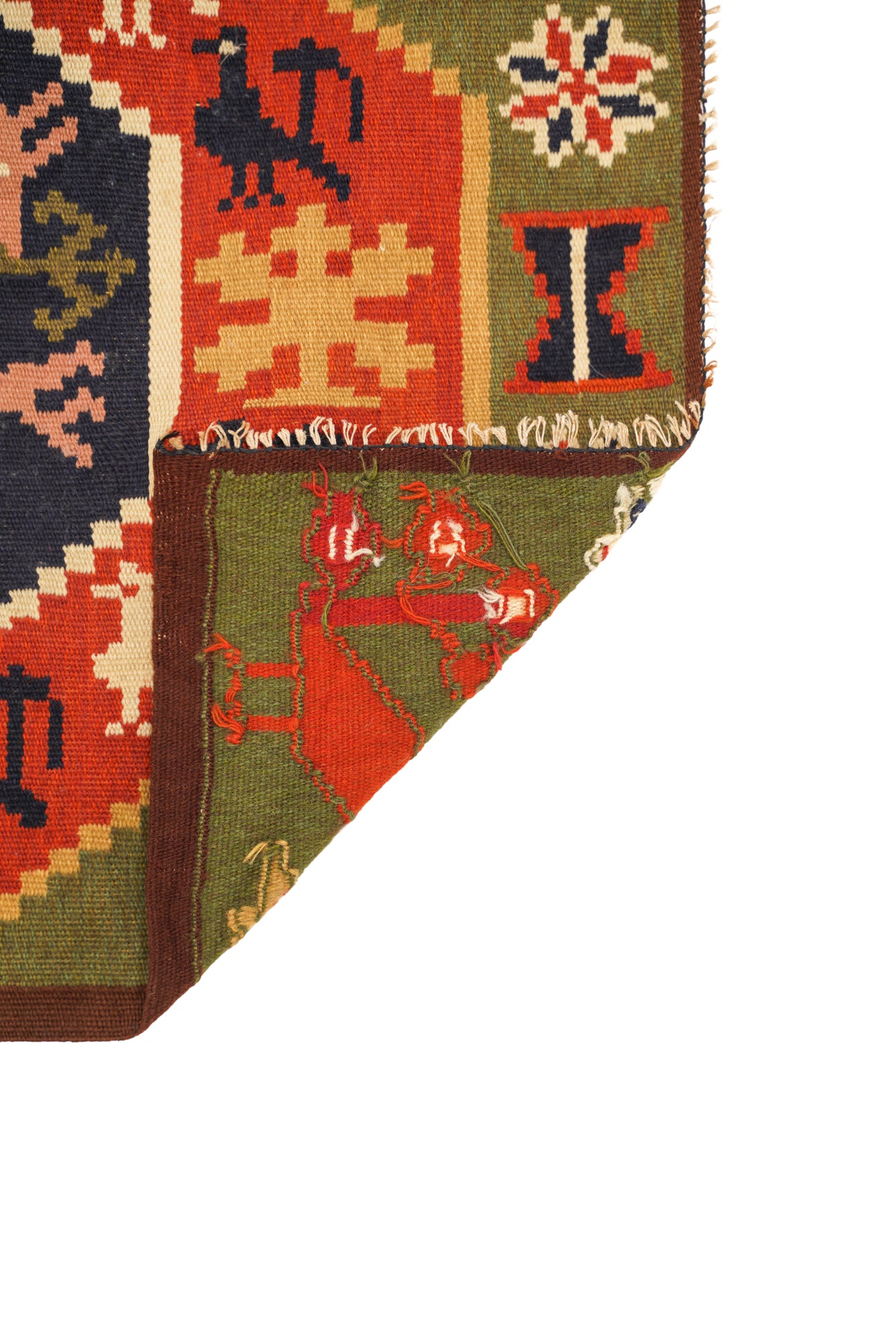 Vintage Swedish Rollakan Tapestry 2'4" x 1'9" (backahast)