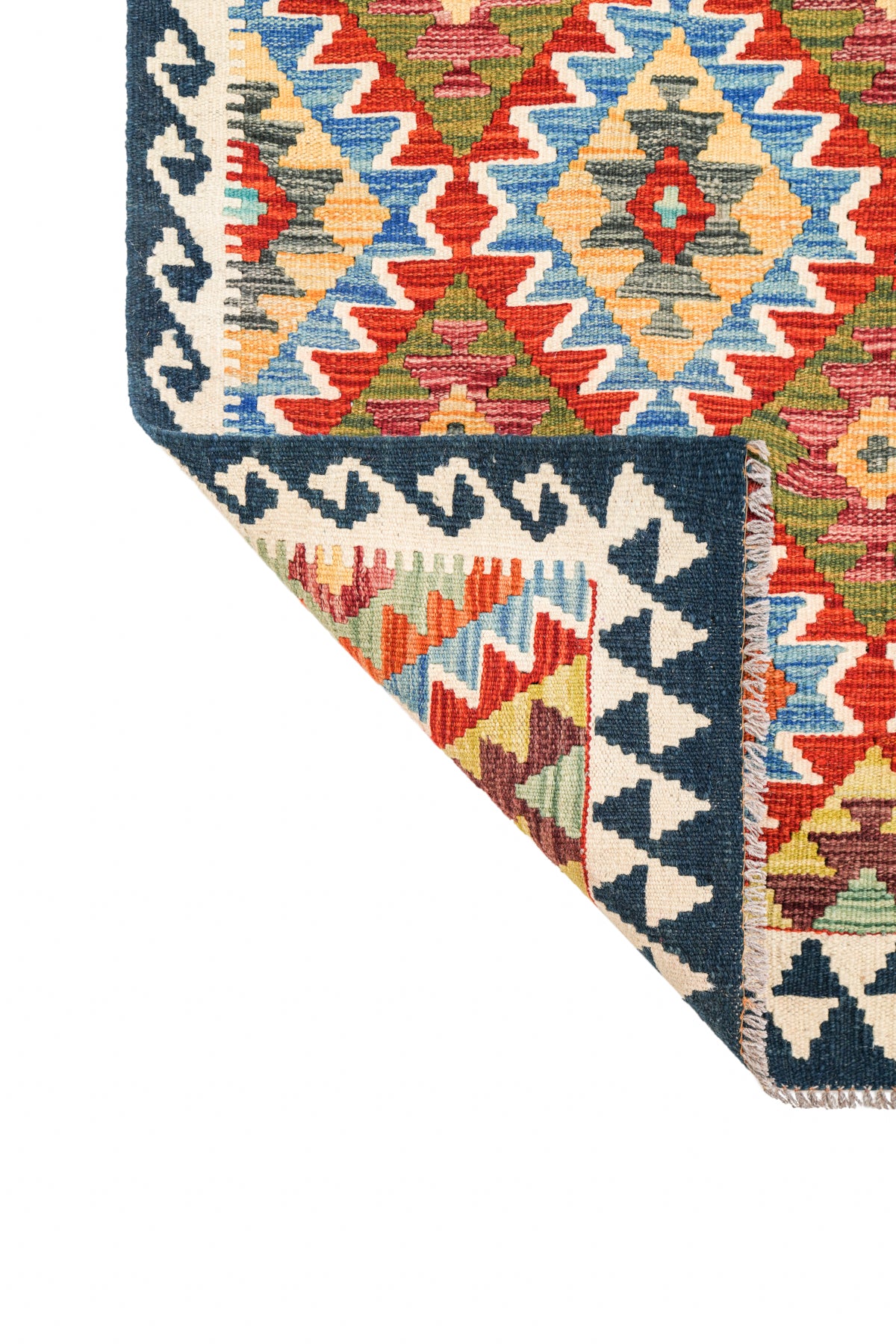 Modern Afghan Kazak Kilim 4'2" x 2'9"