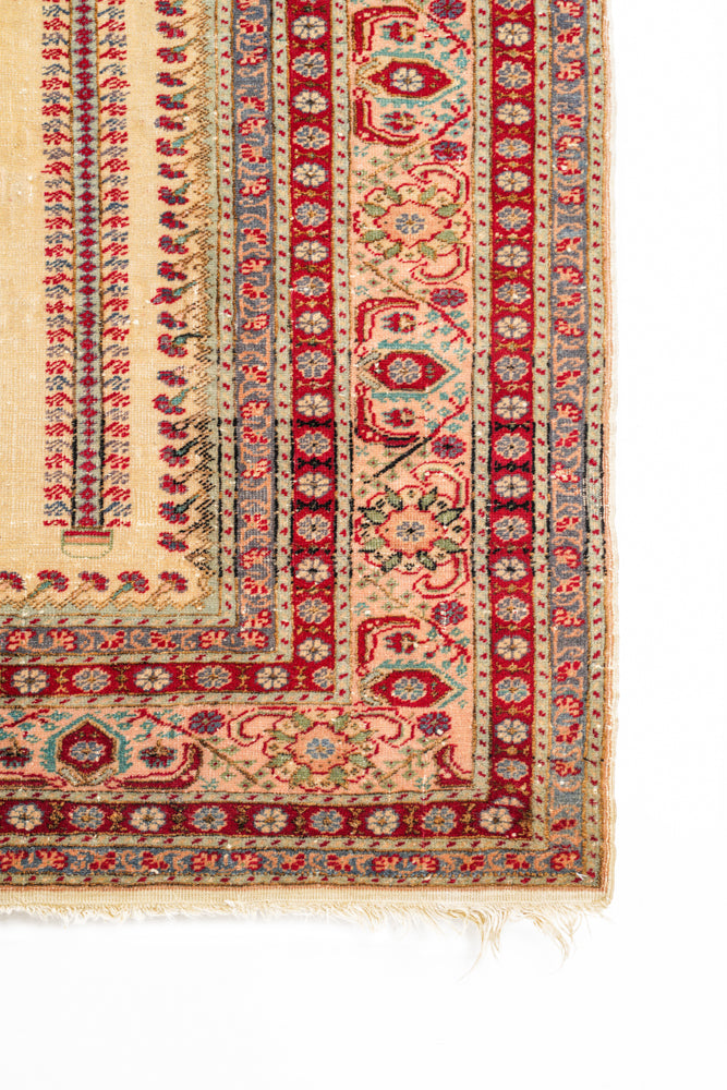 Antique Turkish Bandirma Prayer Rug 5'7" x 4'