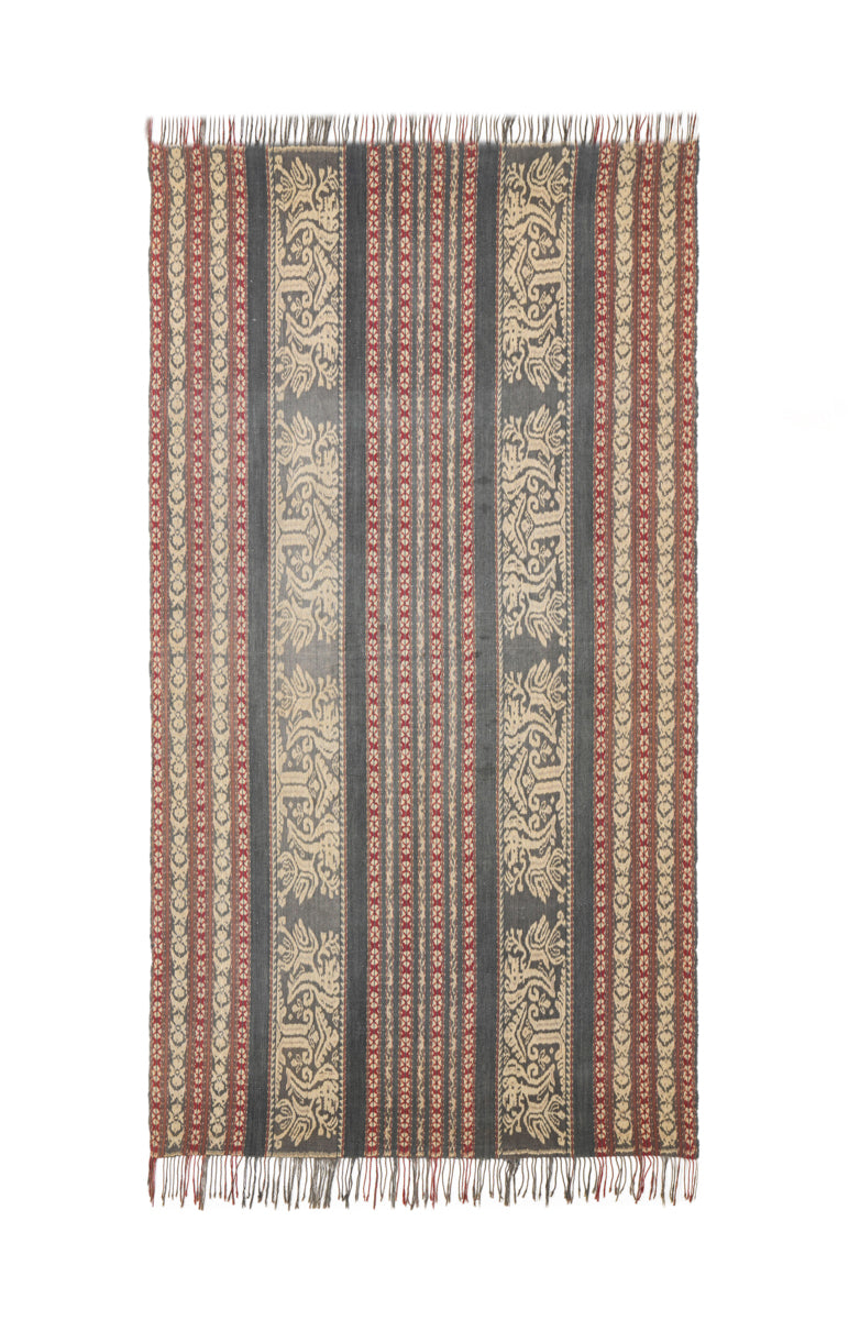 Vintage Indonesian Ikat Textile 7' x 3'10"