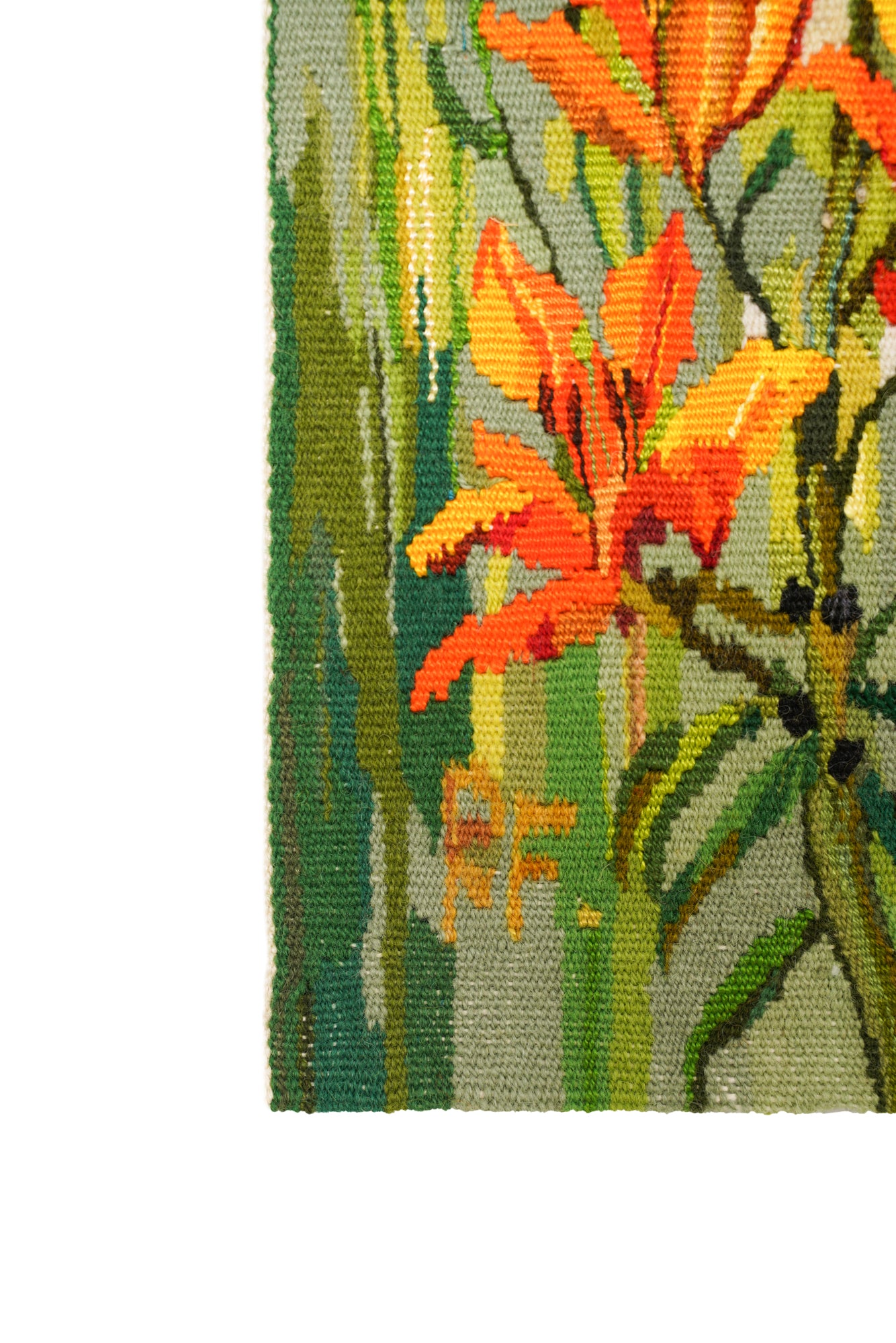Vintage Swedish Tapestry 1'8" X 1'1"