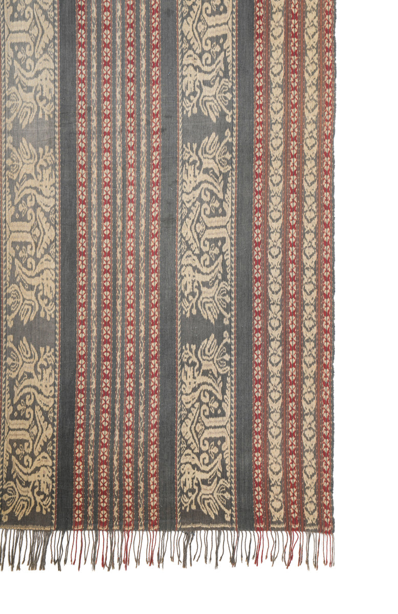 Vintage Indonesian Ikat Textile 7' x 3'10"