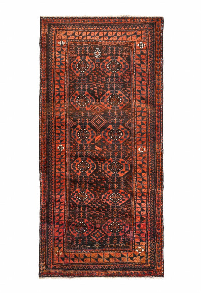 Antique Baloch Tribal Rug 10'1" x 4'8"