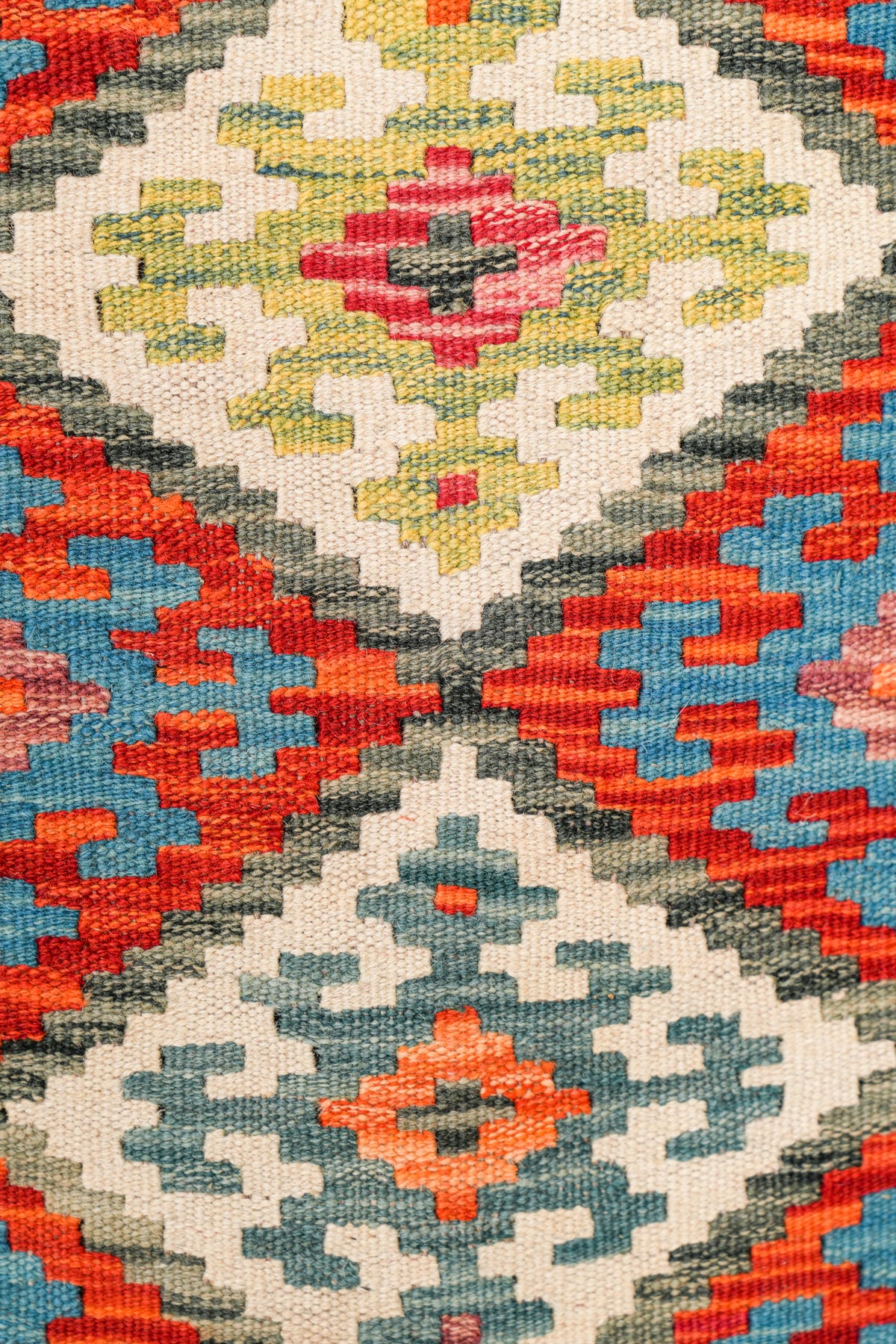 Modern Afghan Kazak hallway kilim 6'8" x 2'5"