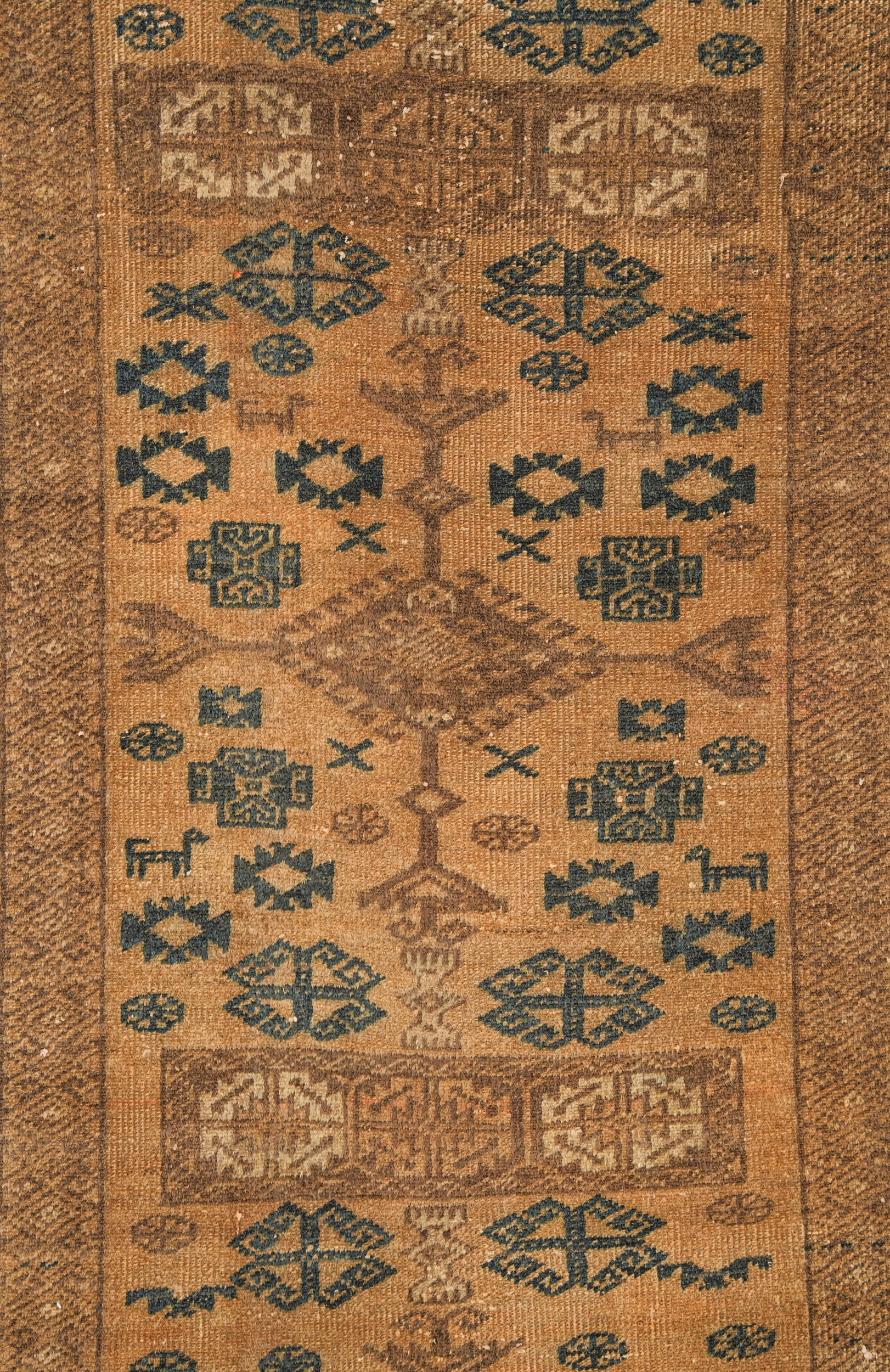 Vintage Turkmen Tribal Rug 6'5" x 3'3"