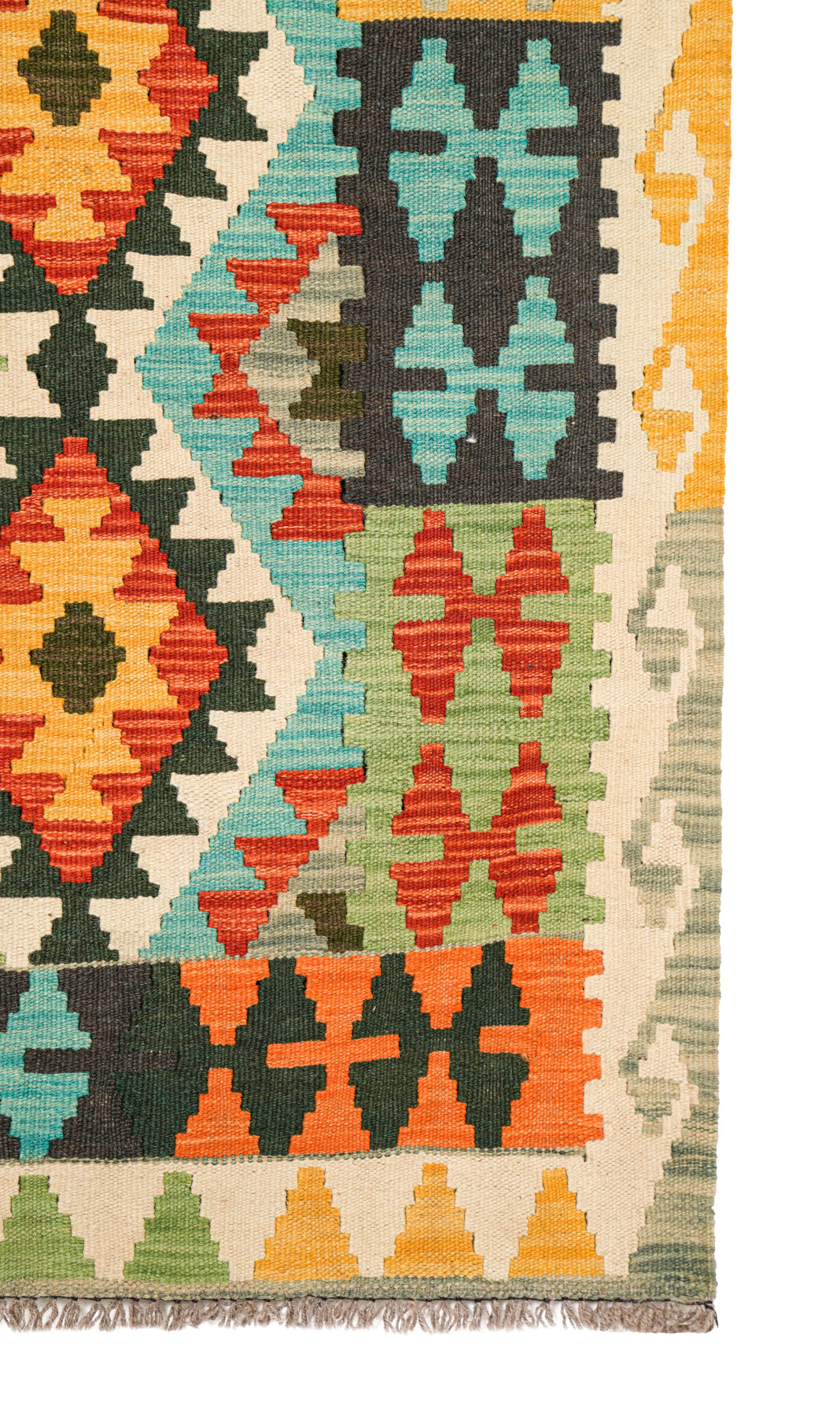 Modern Afghan Kazak Kilim 6'5" x 5'