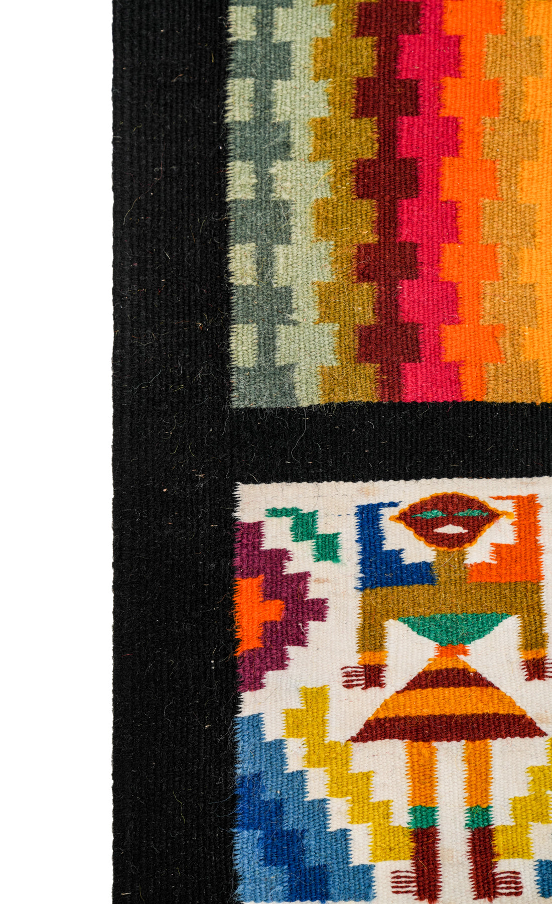 VINTAGE TUNISIAN GUFSA KILIM 3'9" x 1'6"