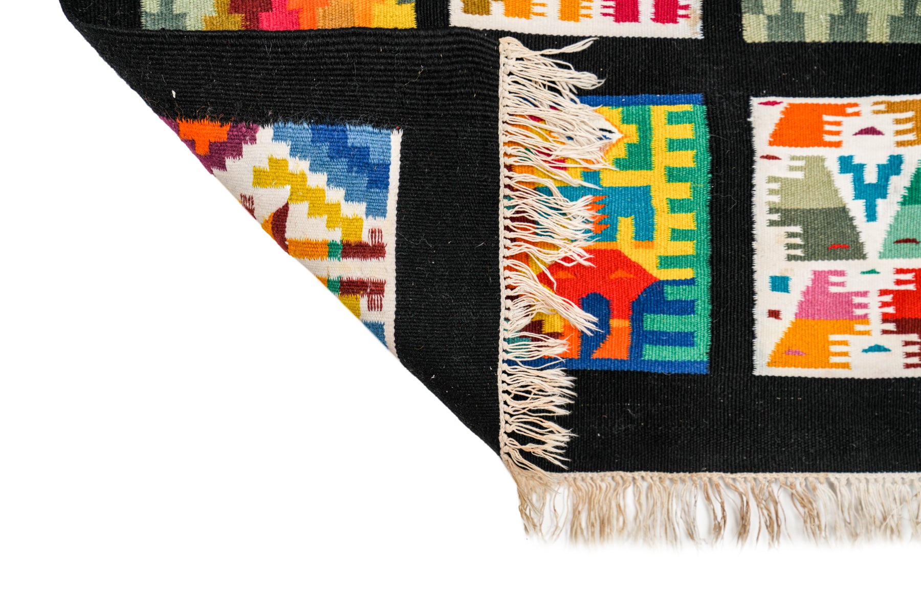 VINTAGE TUNISIAN GUFSA KILIM 3'9" x 1'6"