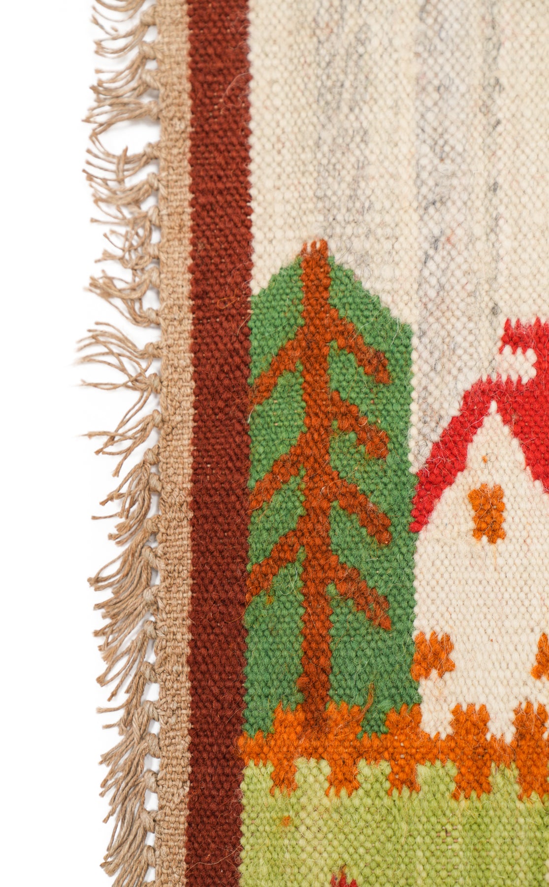 VINTAGE POLISH landscape TAPESTRY 1'8" x 1'6"