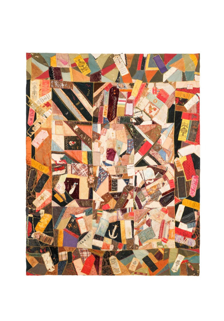 Antique American Crazy Quilt 6' x 4'8"