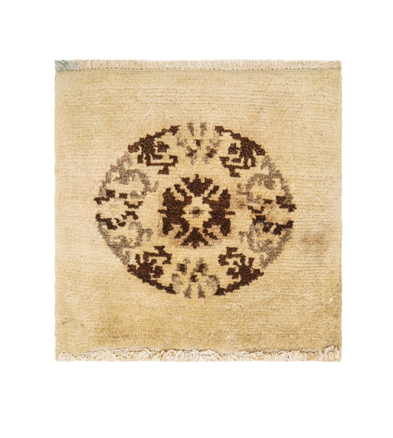 Vintage Tibetan Table Rug 1'3" x 1'2"