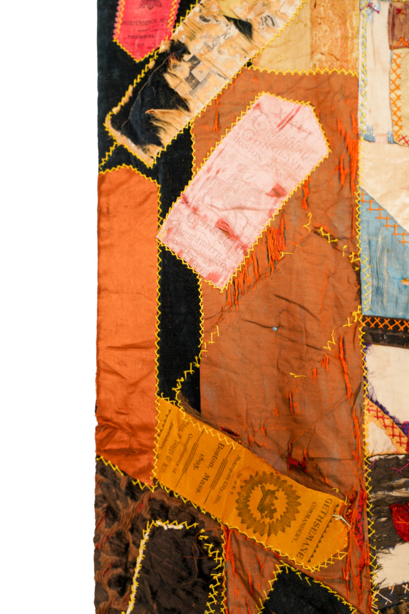 Antique American Crazy Quilt 6' x 4'8"