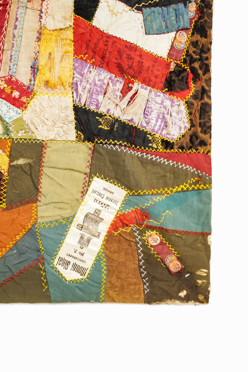 Antique American Crazy Quilt 6' x 4'8"