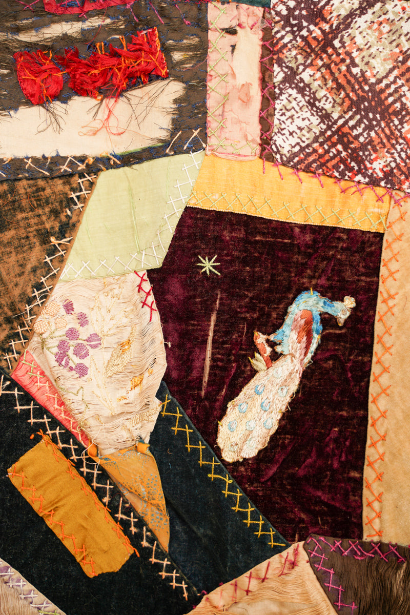 Antique American Crazy Quilt 6' x 4'8"