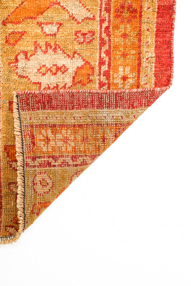 Antique Turkish Oushak Rug Fragment 7'4" x 2'4"