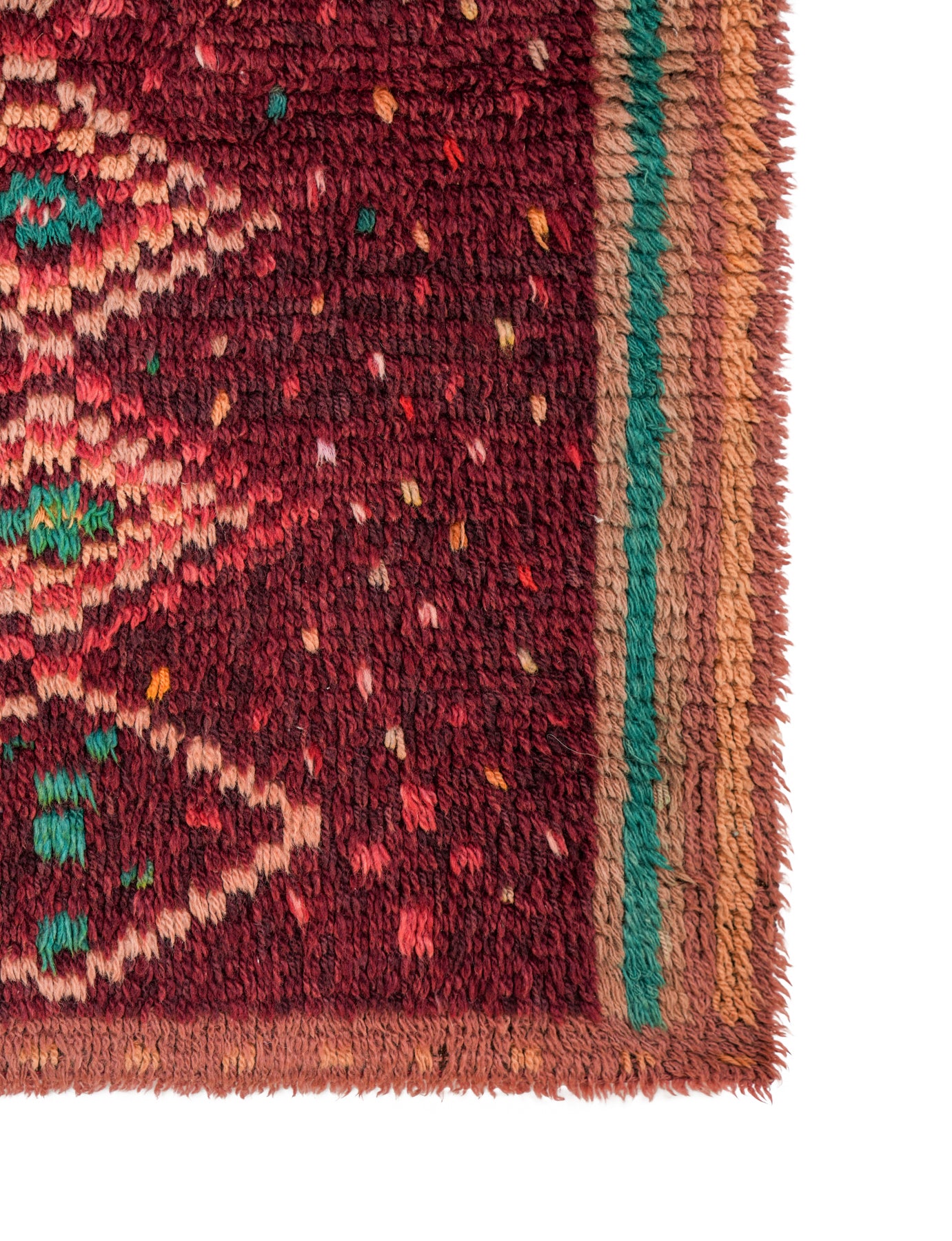 VINTAGE SWEDISH RYA RUG  3'9" x 2'9"