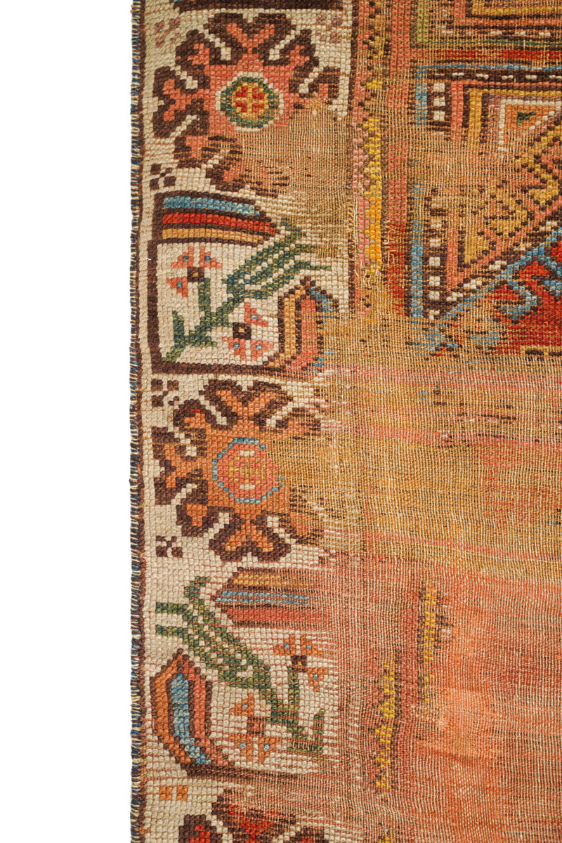 Antique Turkish Konya Rug 11'2" x 4'3"