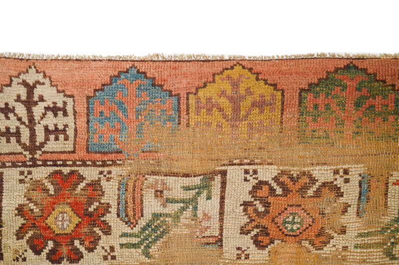 Antique Turkish Konya Rug 11'2" x 4'3"