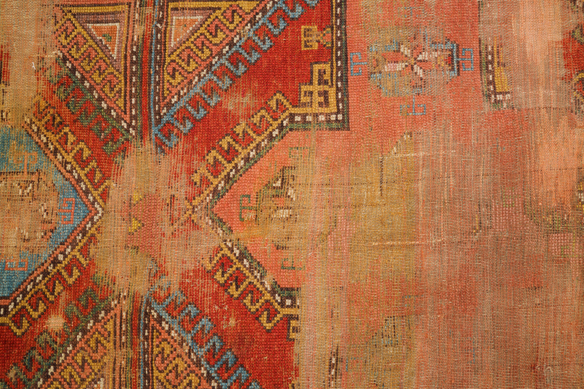Antique Turkish Konya Rug 11'2" x 4'3"