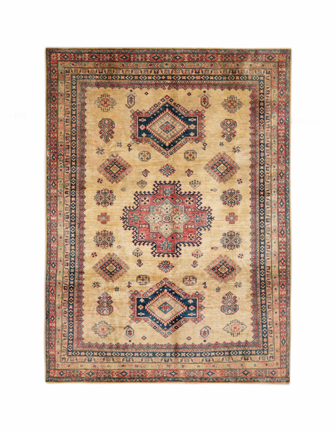 Vintage Afghan Kazak Rug 8'6" x 6'4"