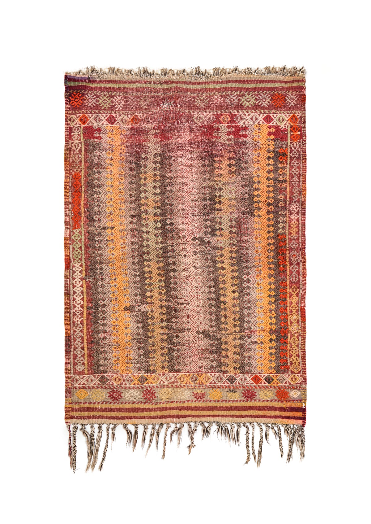 Vintage turkish Cicem Kilim 4'x 2'9"