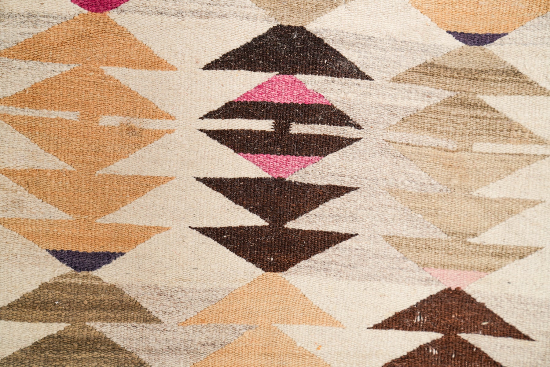 Vintage Scandinavian natural Kilim 6'6" x 2'4"