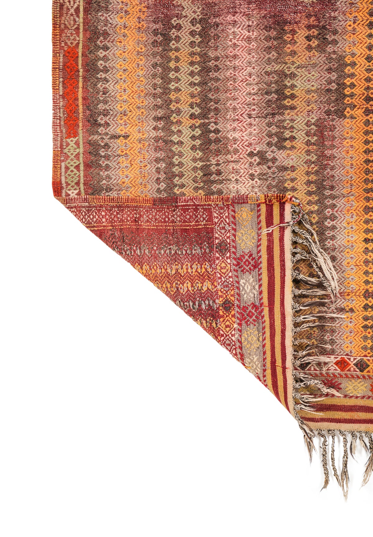 Vintage turkish Cicem Kilim 4'x 2'9"