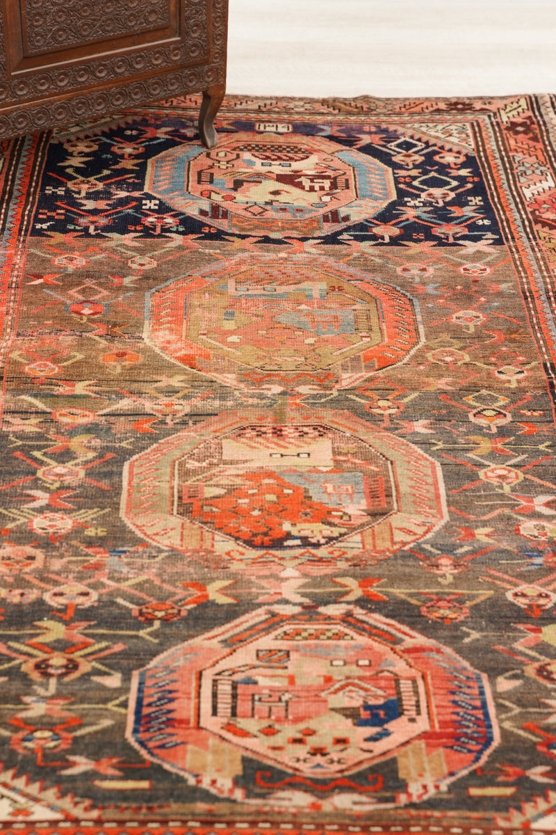 Antique Caucasian Shirvan Rug 5'3" x 3'2"