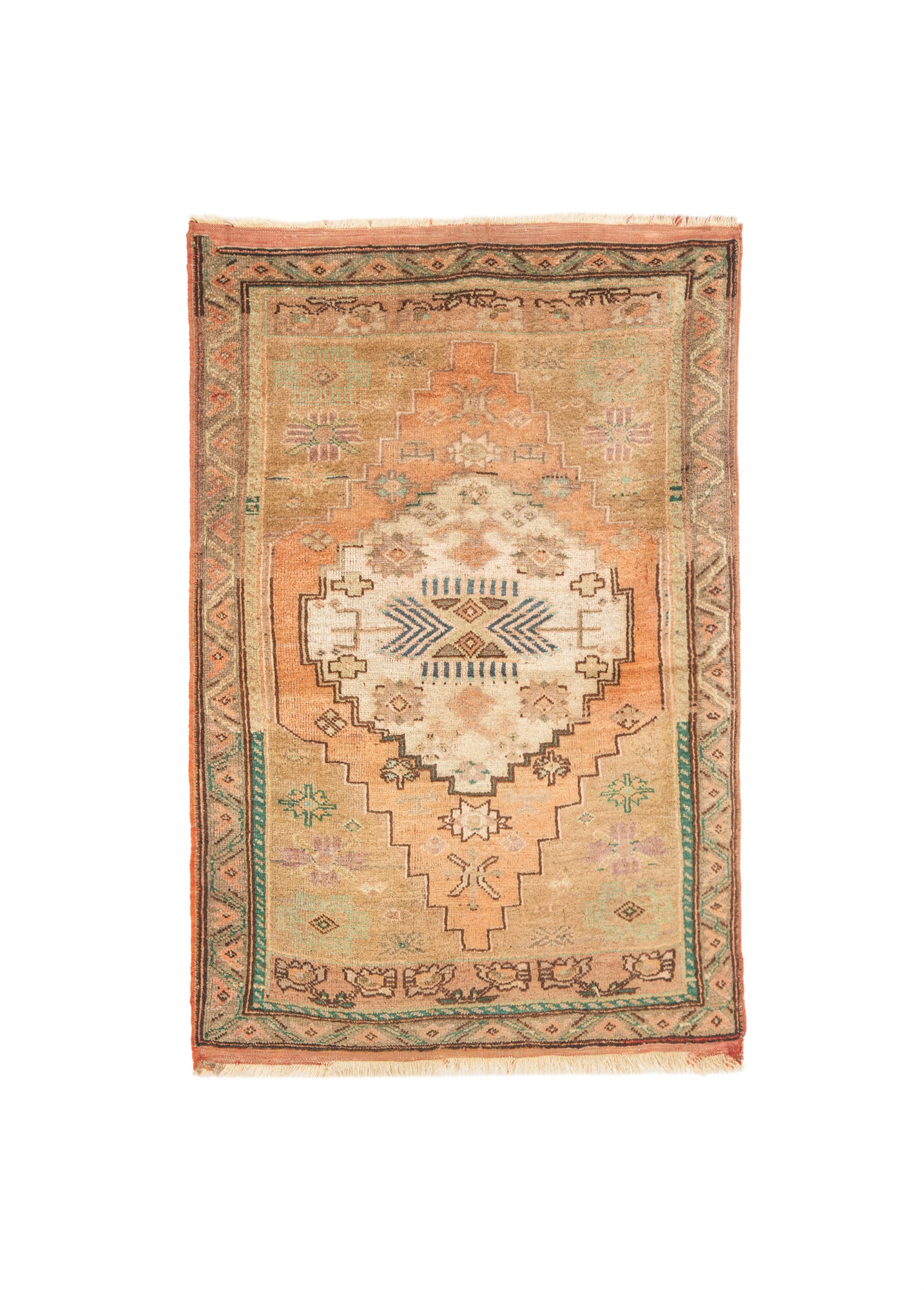 Vintage Turkish Oushak Rug 4'7" x 3'1"