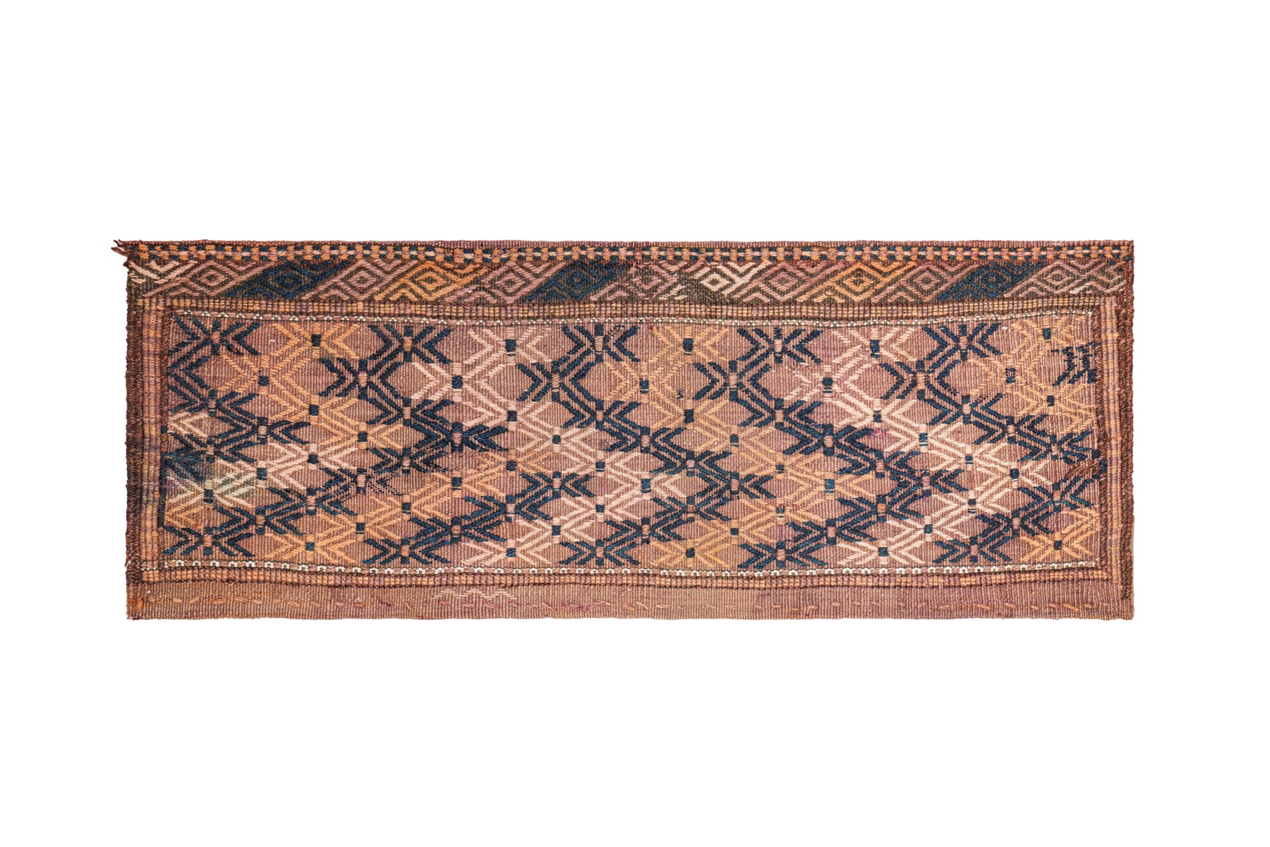 Antique Turkmen Tekke Torba Kilim 2'10" x 9"