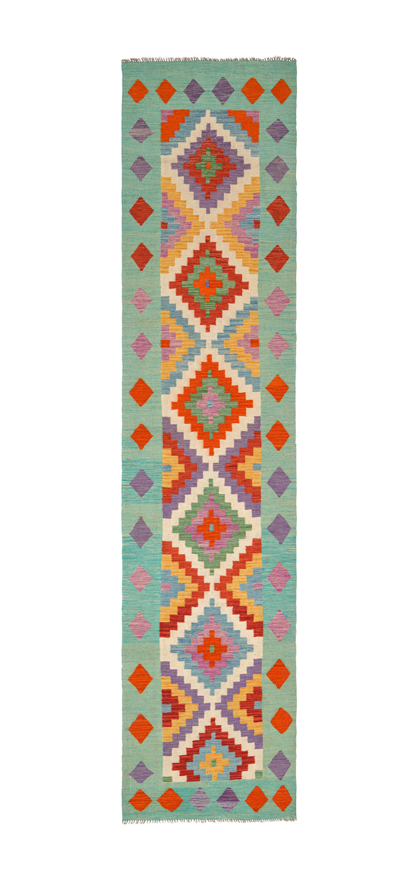 Modern Shirvan Hallway kilim 12'10" x 2'10"