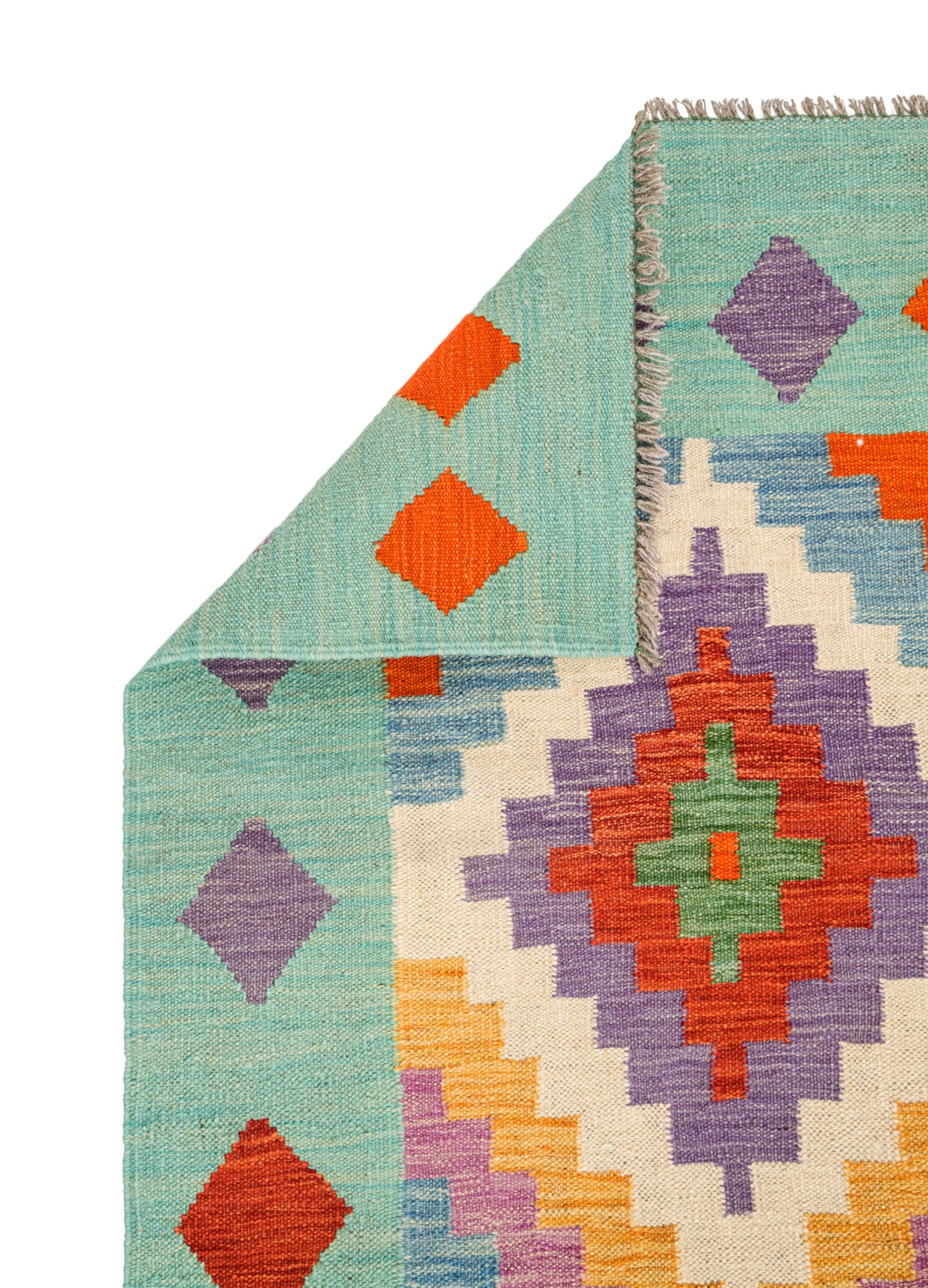 Modern Shirvan Hallway kilim 12'10" x 2'10"