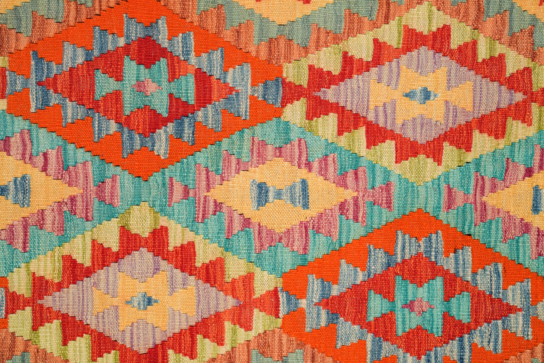 contemporary Kazak hallway Kilim 9'10" x 2'10"