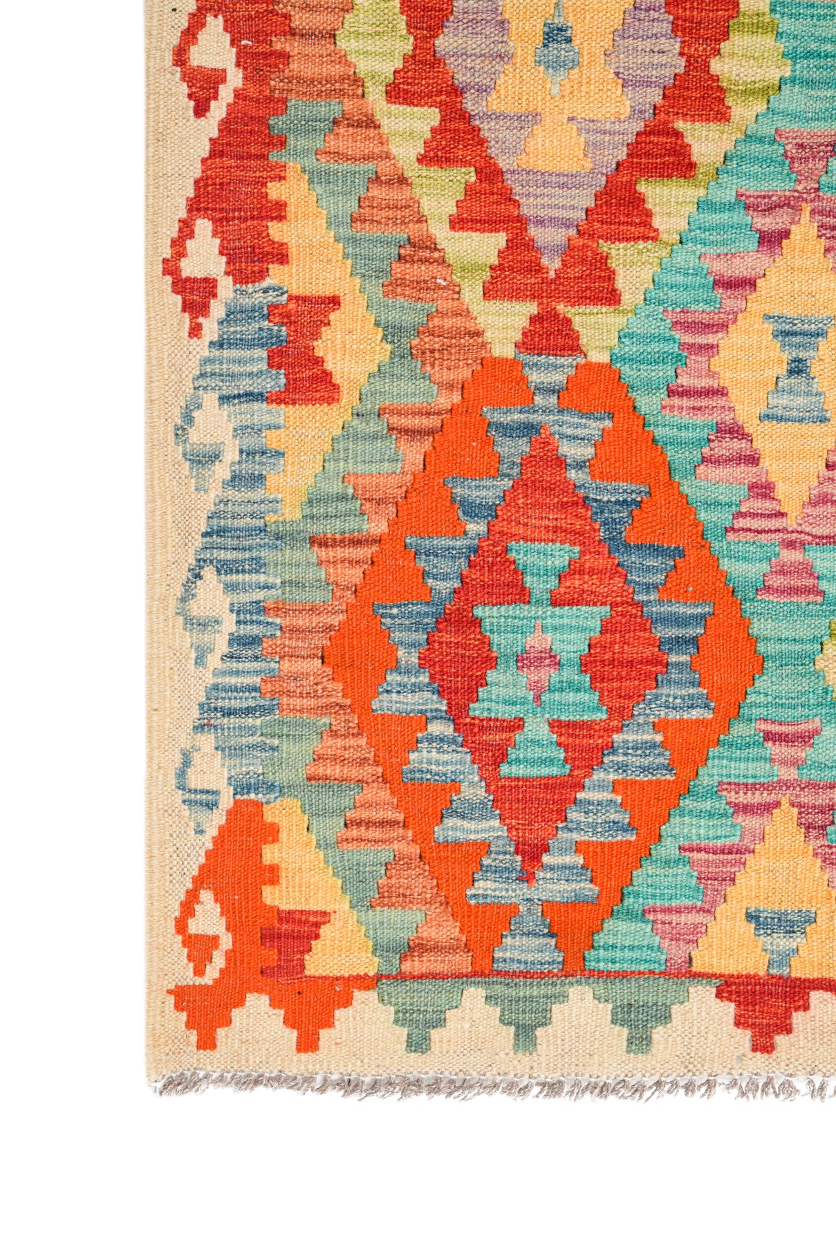 contemporary Kazak hallway Kilim 9'10" x 2'10"