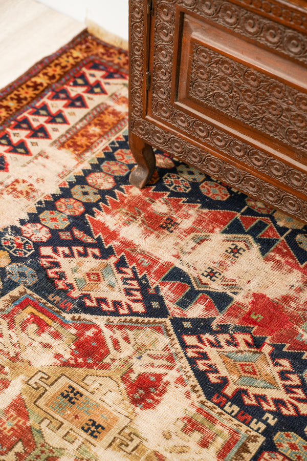 Antique Caucasian Shirvan Hallway Rug 8'3" x 3'4"