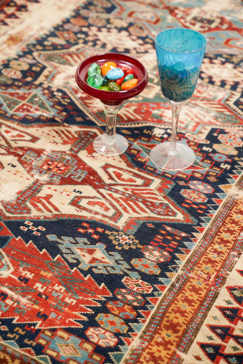Antique Caucasian Shirvan Hallway Rug 8'3" x 3'4"