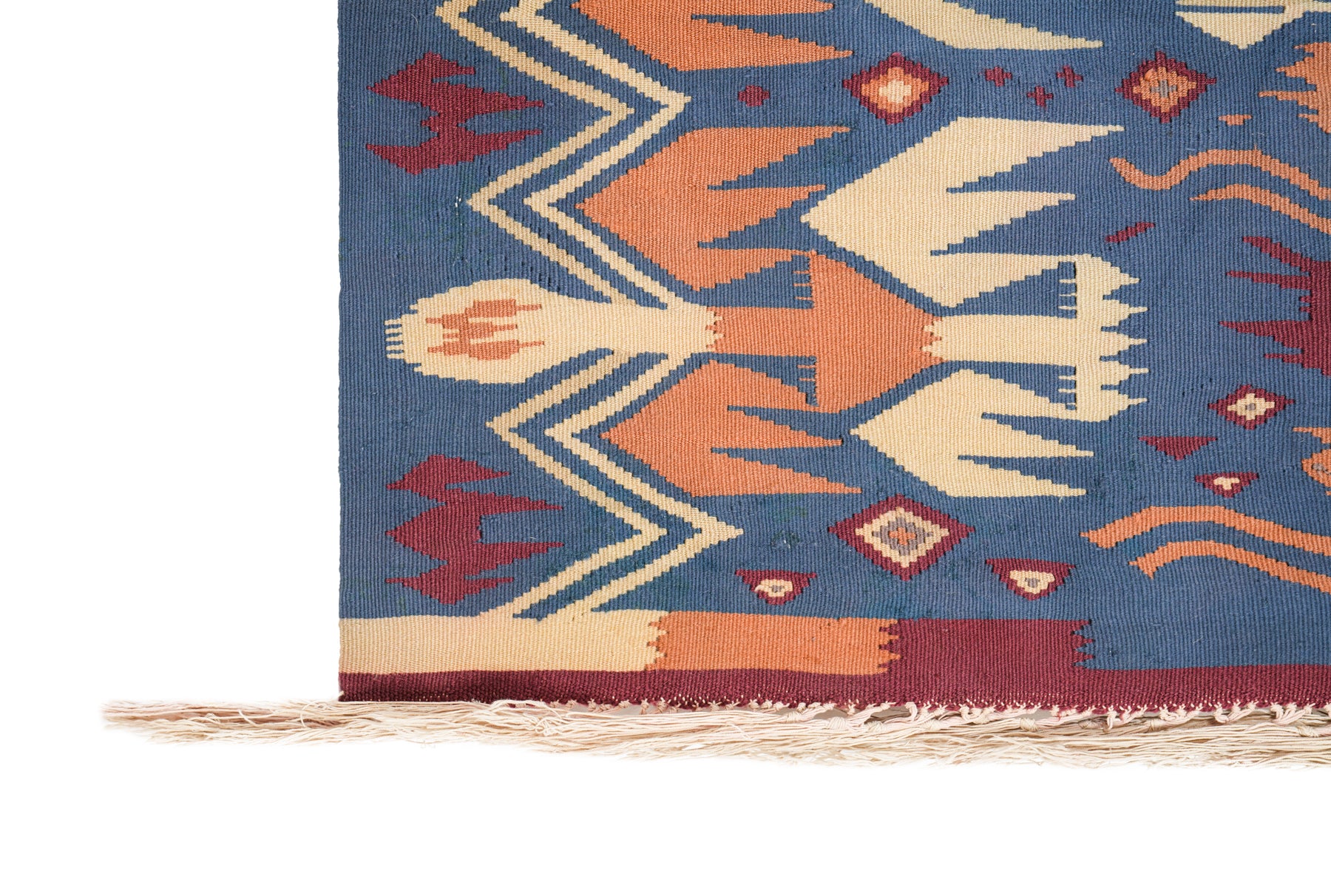 Vintage Scandinavian modernist  Kilim Rug 8'9" x 4'2"