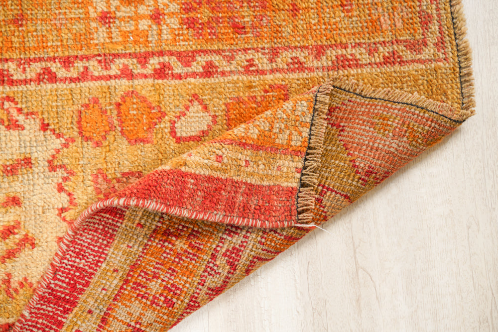 Antique Turkish Oushak Rug Fragment 7'4" x 2'4"