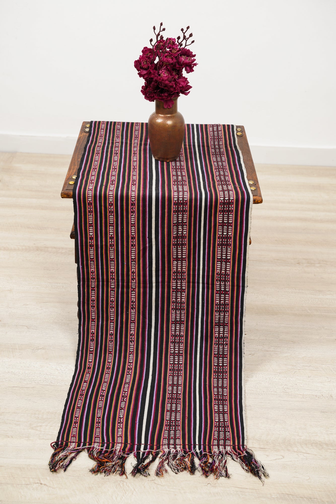 Vintage Bhutanese Cotton Textile 7' x 1'5"