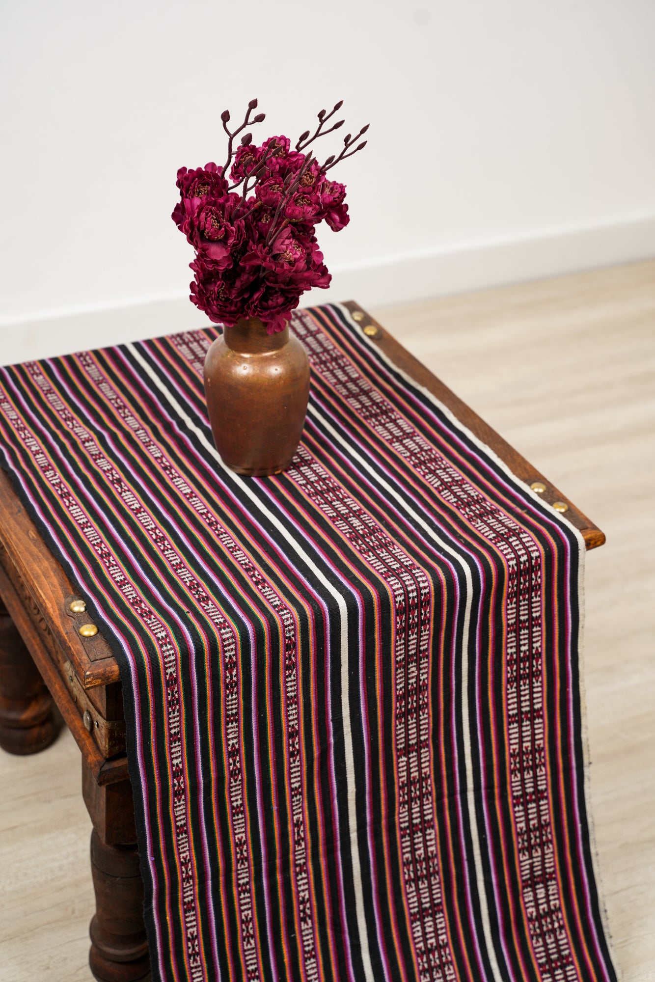 Vintage Bhutanese Cotton Textile 7' x 1'5"