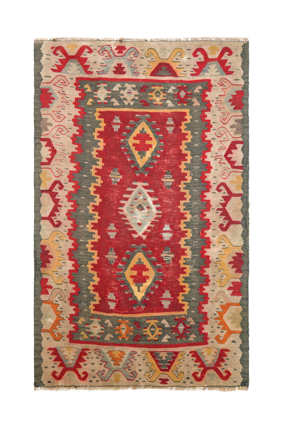 Antique Anatolian Reyhanli Kilim 3' x 2'