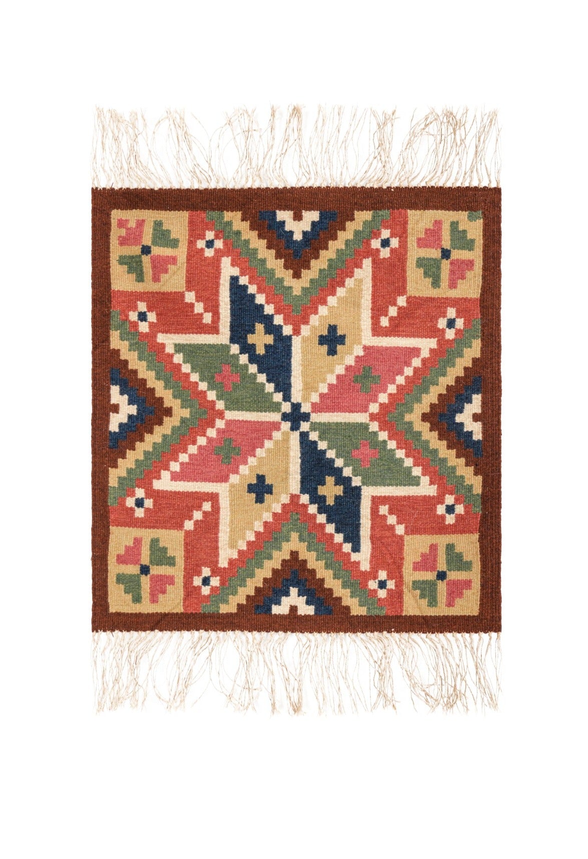 Vintage Swedish Textile 1'6" x 1'5"