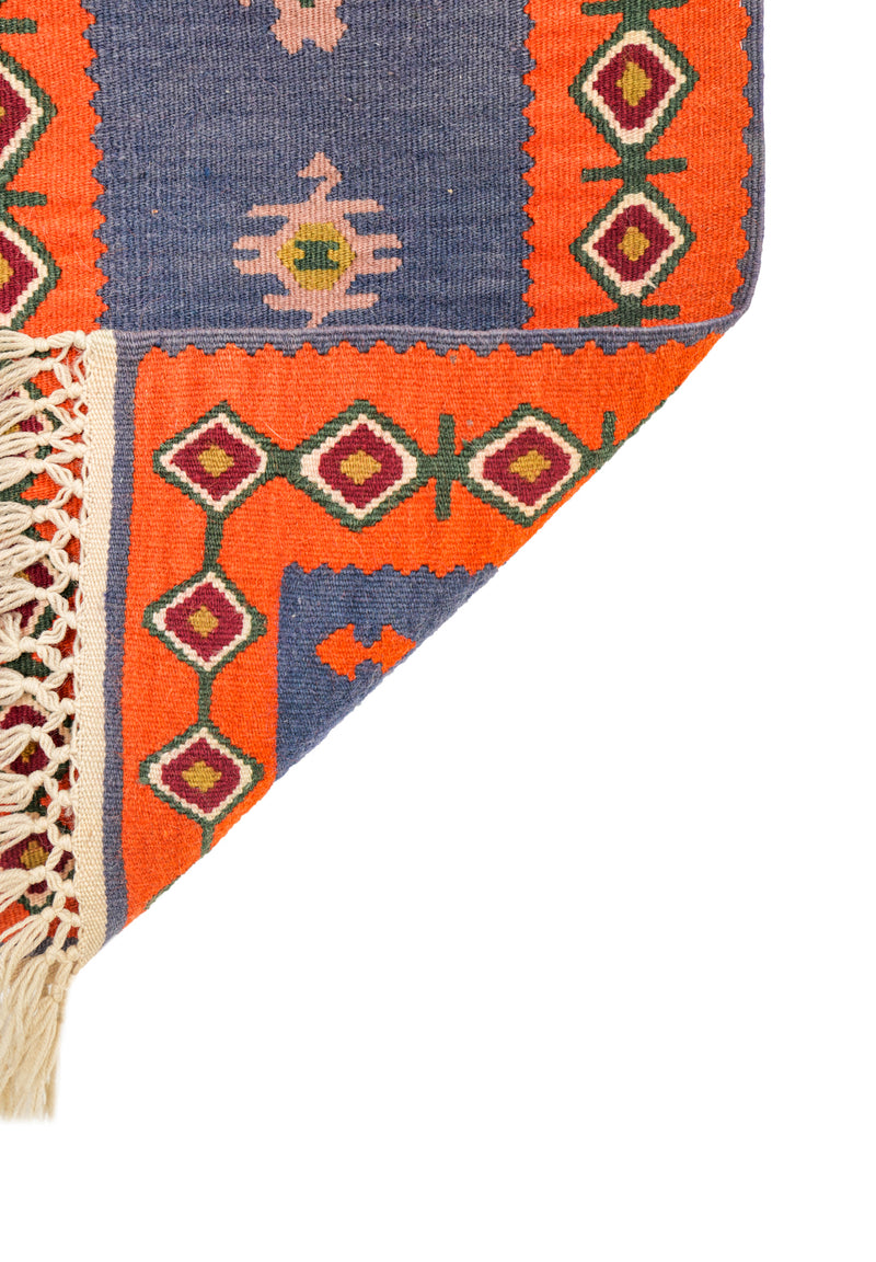 Vintage Turkish tribal Kilim 3'7" x 1'4"