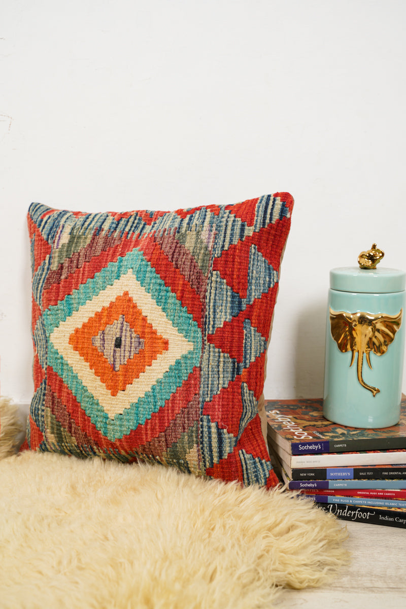 decorative kilim cushion cover 17" x 17"