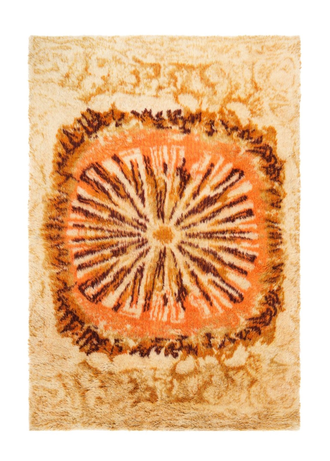 Vintage Scandinavian Rya Rug 9'6" x 6'5"