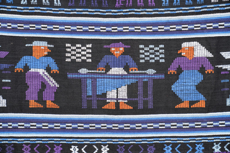Vintage Mayan Kiche Textile 6'4" x 3'