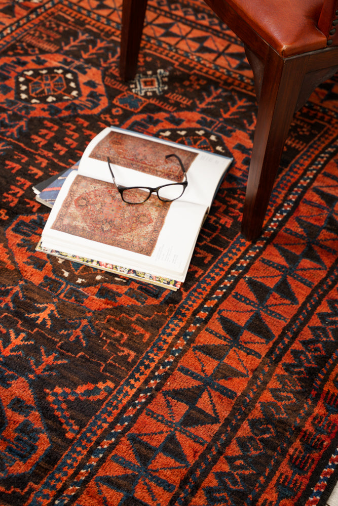 Antique Baloch Tribal Rug 10'1" x 4'8"